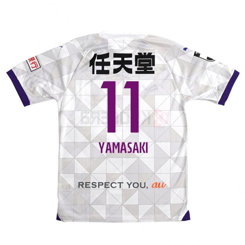 Kandiny Dames Ryogo Yamasaki #11 Wit Paars Uitshirt Uittenue 2024/25 T-Shirt