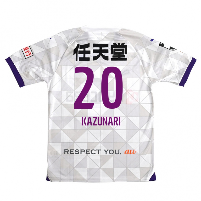 Kandiny Donna Maglia Kazunari Kita #20 Bianco Viola Kit Gara Away 2024/25 Maglietta