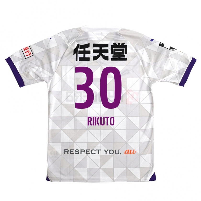 Kandiny Mujer Camiseta Rikuto Iida #30 Blanco Morado 2ª Equipación 2024/25 La Camisa