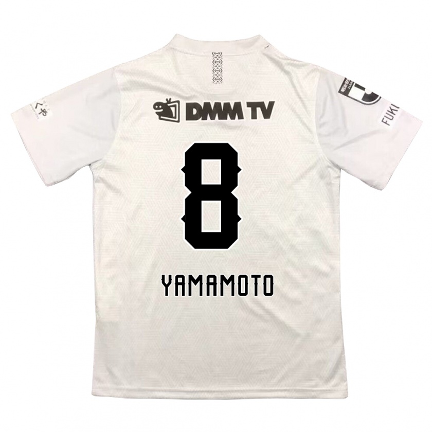 Kandiny Dames Shunsuke Yamamoto #8 Grijs Zwart Uitshirt Uittenue 2024/25 T-Shirt België