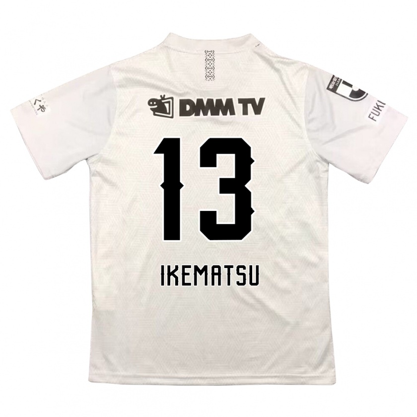 Kandiny Donna Maglia Shumpei Ikematsu #13 Grigio Nero Kit Gara Away 2024/25 Maglietta