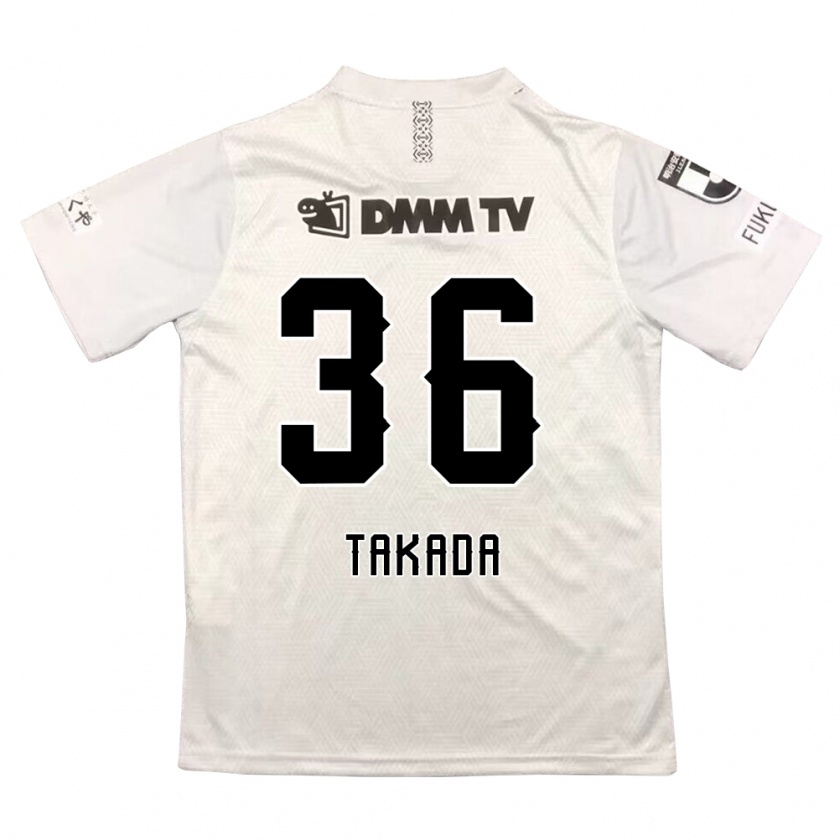 Kandiny Donna Maglia Seiya Takada #36 Grigio Nero Kit Gara Away 2024/25 Maglietta