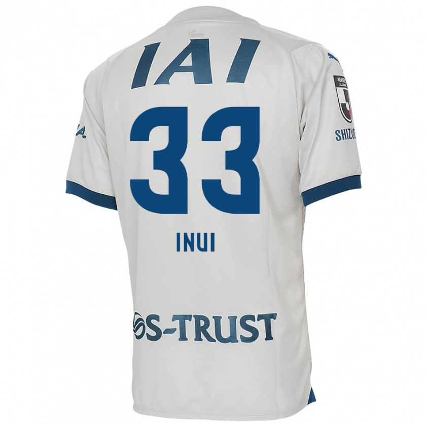 Kandiny Dames Takashi Inui #33 Wit Blauw Uitshirt Uittenue 2024/25 T-Shirt