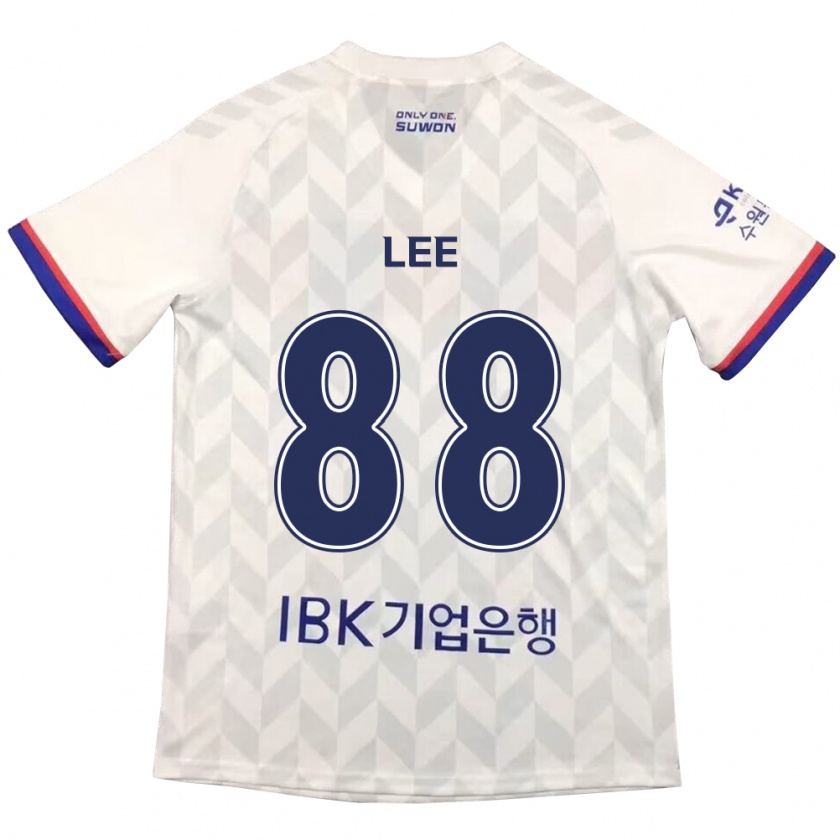 Kandiny Mujer Camiseta Yong Lee #88 Blanco Azul 2ª Equipación 2024/25 La Camisa