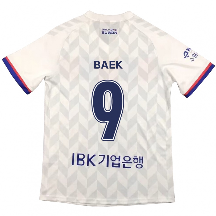 Kandiny Dames Kyeong Baek #9 Wit Blauw Uitshirt Uittenue 2024/25 T-Shirt