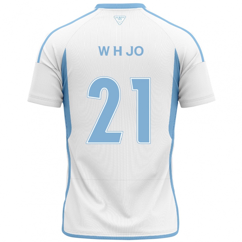 Kandiny Dames Hyeon-Woo Jo #21 Wit Blauw Uitshirt Uittenue 2024/25 T-Shirt