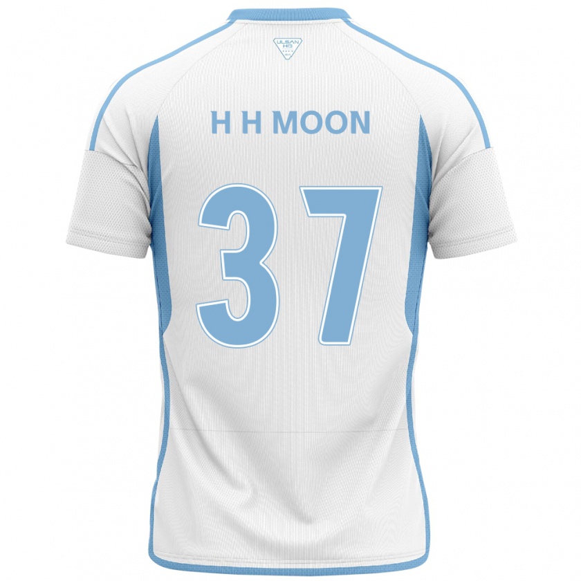 Kandiny Donna Maglia Hyeon-Ho Moon #37 Bianco Blu Kit Gara Away 2024/25 Maglietta