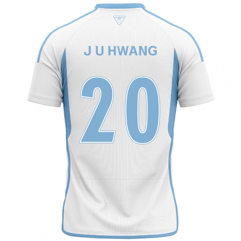 Kandiny Donna Maglia Ui-Jun Hwang #20 Bianco Blu Kit Gara Away 2024/25 Maglietta