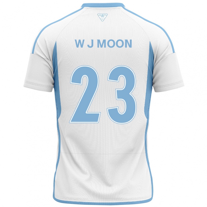 Kandiny Donna Maglia Ji-Won Moon #23 Bianco Blu Kit Gara Away 2024/25 Maglietta