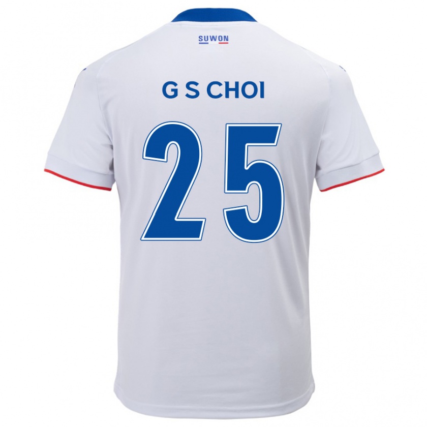 Kandiny Donna Maglia Sung-Geun Choi #25 Bianco Blu Kit Gara Away 2024/25 Maglietta