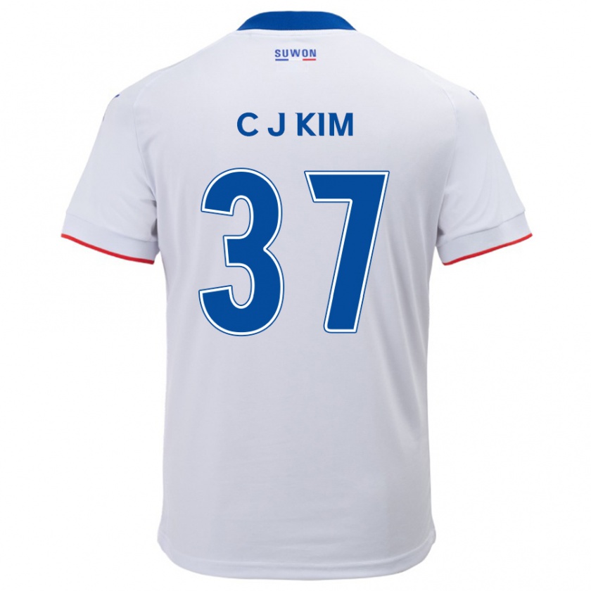 Kandiny Dames Joo-Chan Kim #37 Wit Blauw Uitshirt Uittenue 2024/25 T-Shirt