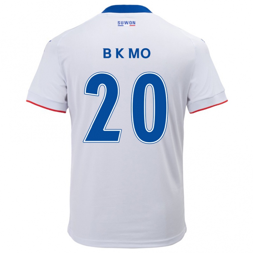 Kandiny Mujer Camiseta Kyung-Bin Mo #20 Blanco Azul 2ª Equipación 2024/25 La Camisa