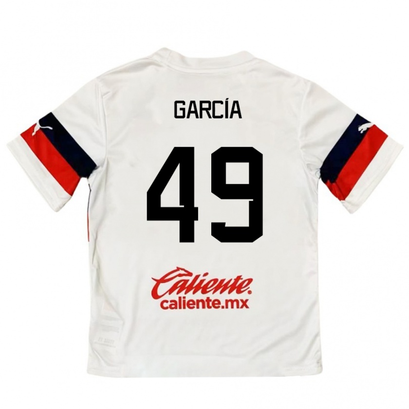 Kandiny Dames Gilberto García #49 Wit Rood Uitshirt Uittenue 2024/25 T-Shirt