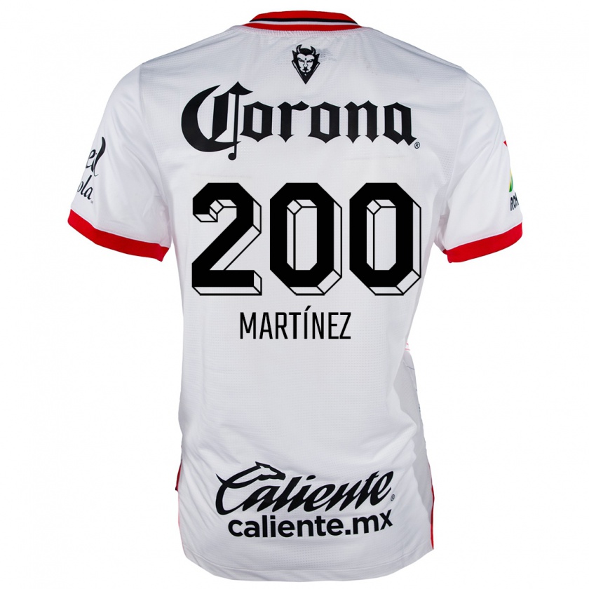 Kandiny Donna Maglia Edgar Martínez #200 Bianco Rosso Kit Gara Away 2024/25 Maglietta