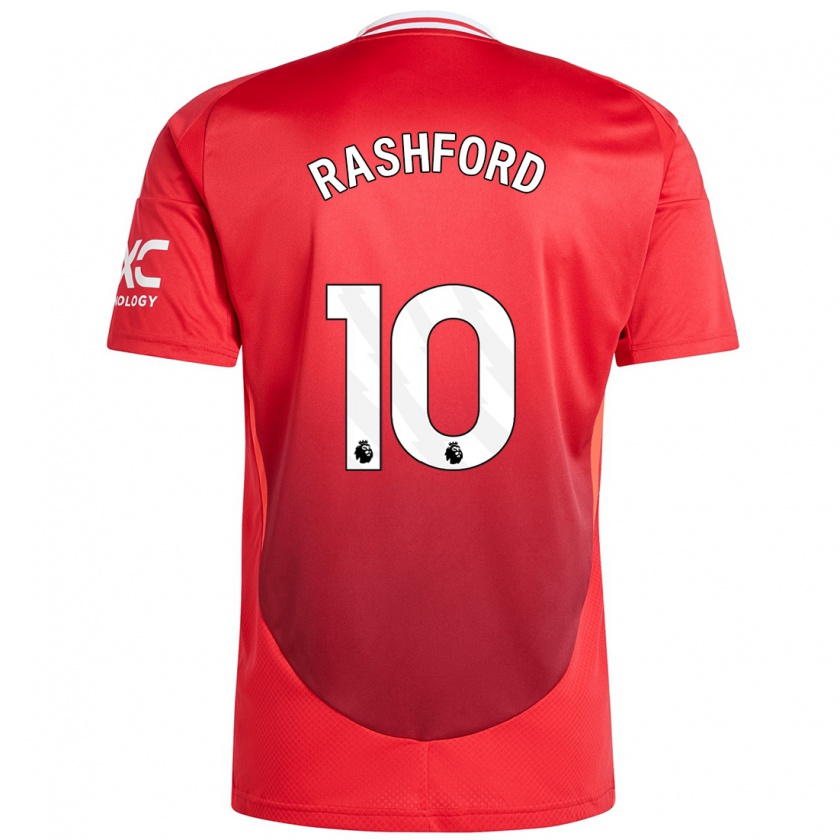 Kandiny Kinder Marcus Rashford #10 Hellrot Heimtrikot Trikot 2024/25 T-Shirt Österreich