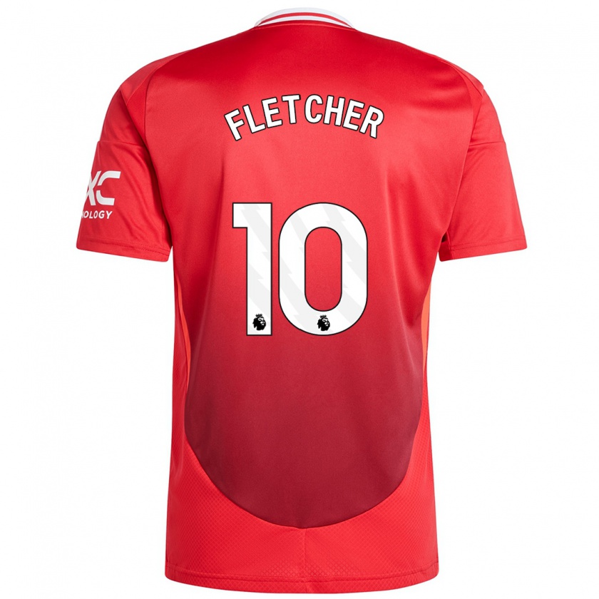 Kandiny Bambino Maglia Jack Fletcher #10 Rosso Brillante Kit Gara Home 2024/25 Maglietta