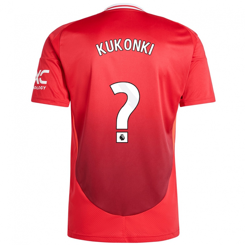 Kandiny Bambino Maglia Godwill Kukonki #0 Rosso Brillante Kit Gara Home 2024/25 Maglietta