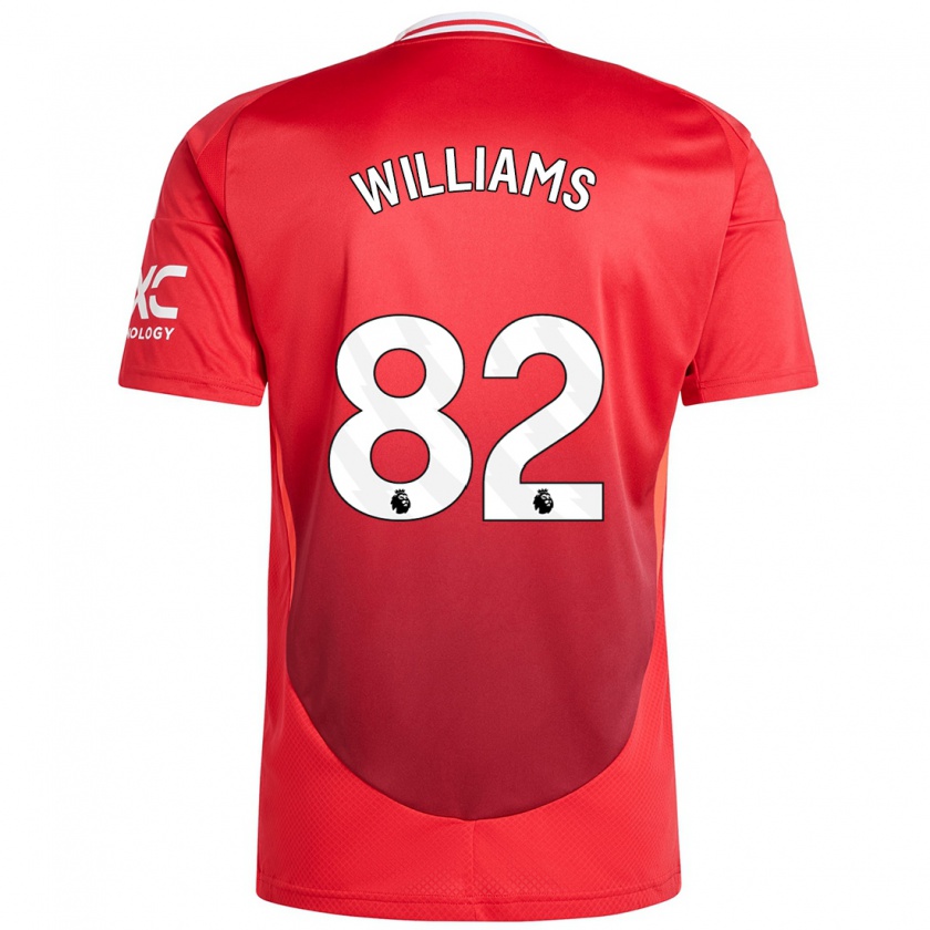 Kandiny Kinderen Ethan Williams #82 Felrood Thuisshirt Thuistenue 2024/25 T-Shirt