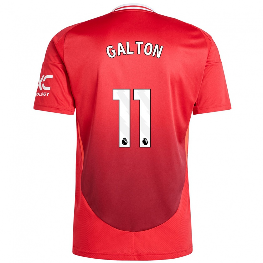 Kandiny Bambino Maglia Leah Galton #11 Rosso Brillante Kit Gara Home 2024/25 Maglietta