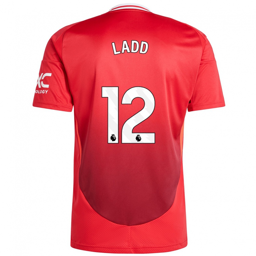 Kandiny Bambino Maglia Hayley Ladd #12 Rosso Brillante Kit Gara Home 2024/25 Maglietta