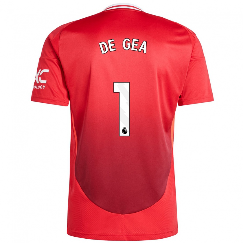 Kandiny Niño Camiseta David De Gea #1 Rojo Brillante 1ª Equipación 2024/25 La Camisa