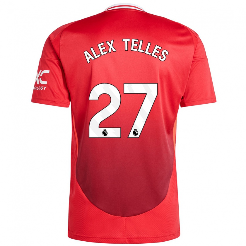 Kandiny Niño Camiseta Alex Nicolao Telles #27 Rojo Brillante 1ª Equipación 2024/25 La Camisa