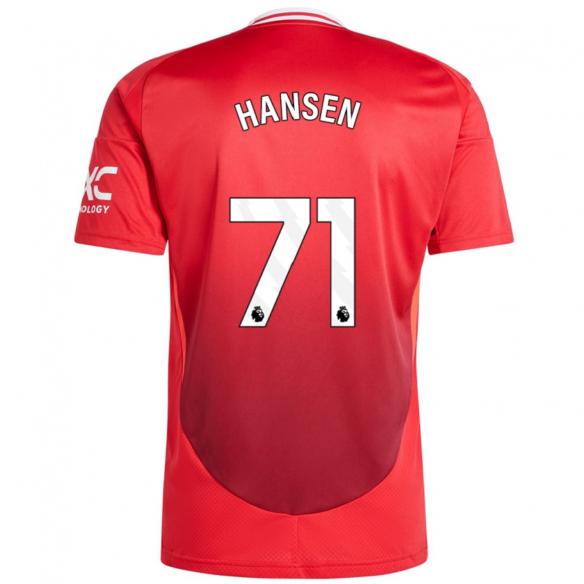 Kandiny Kinderen Isak Hansen-Aaroen #71 Felrood Thuisshirt Thuistenue 2024/25 T-Shirt