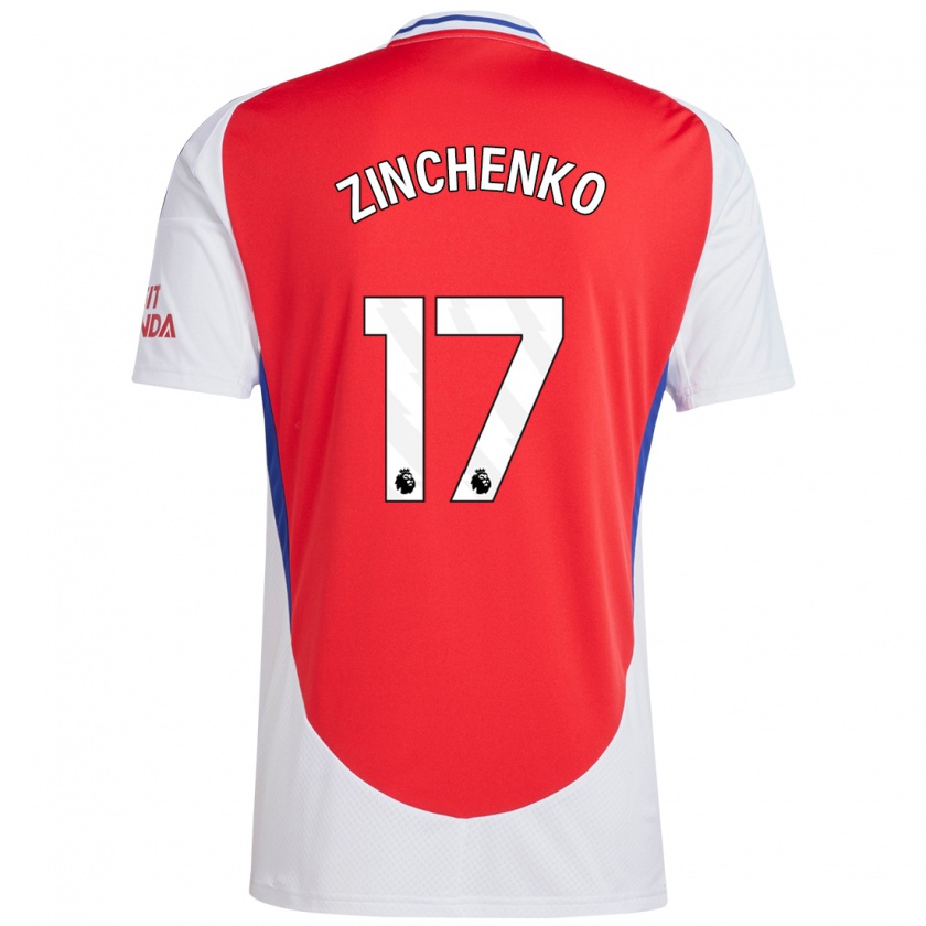 Kandiny Kinder Oleksandr Zinchenko #17 Rot Weiß Heimtrikot Trikot 2024/25 T-Shirt Österreich