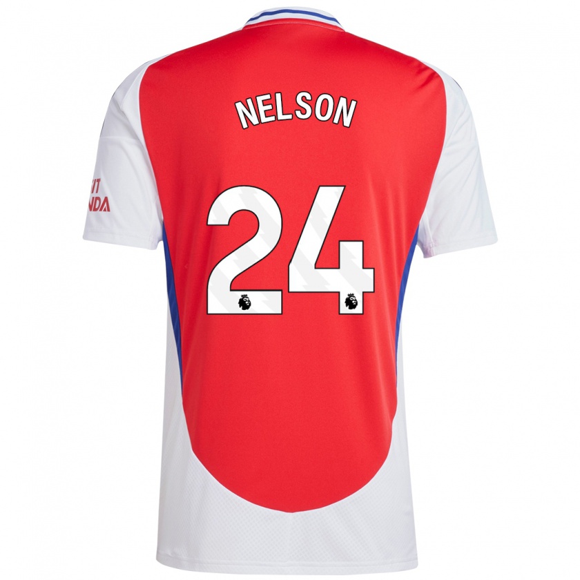 Kandiny Kinderen Reiss Nelson #24 Rood Wit Thuisshirt Thuistenue 2024/25 T-Shirt