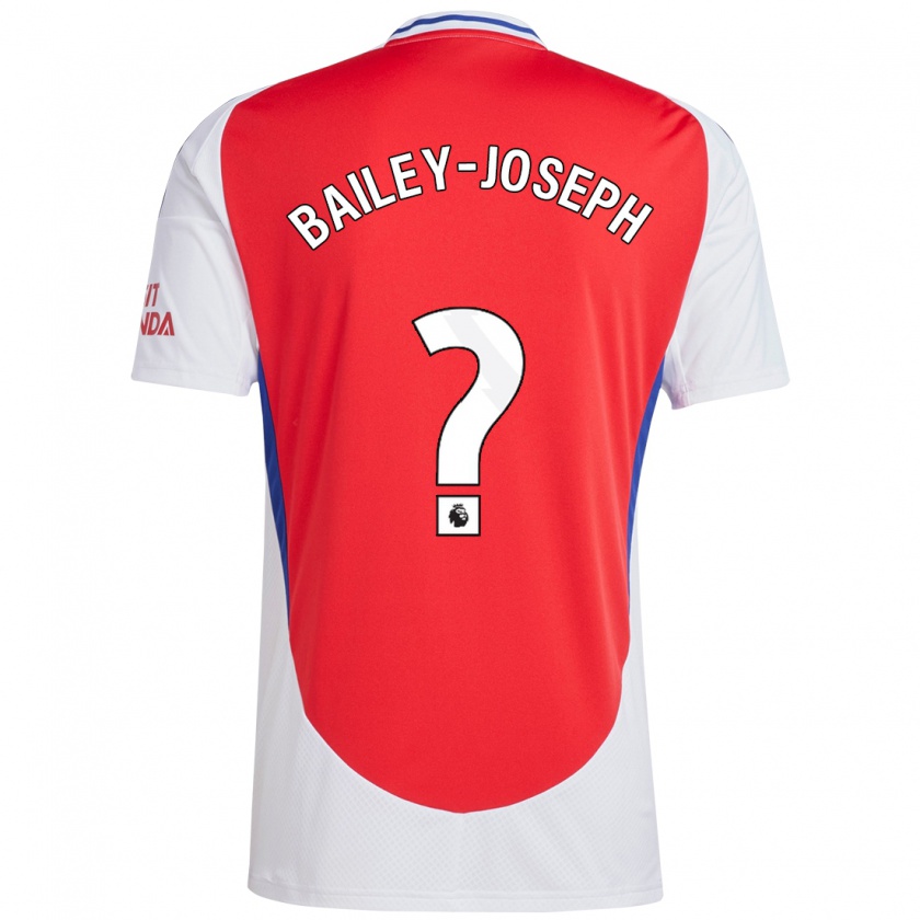 Kandiny Bambino Maglia Brando Bailey-Joseph #0 Rosso Bianco Kit Gara Home 2024/25 Maglietta