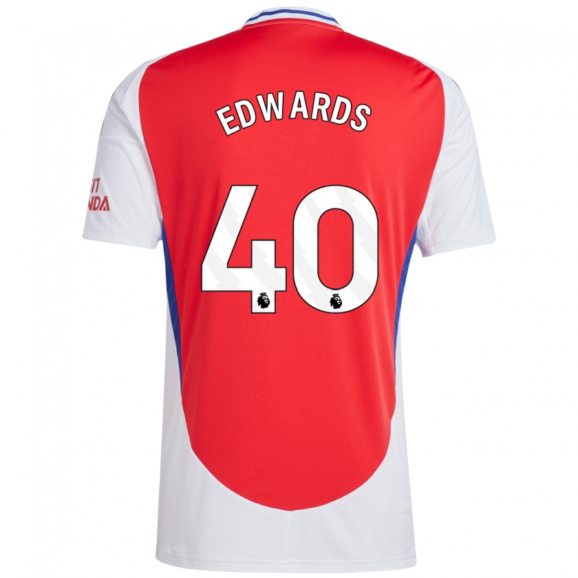 Kandiny Kinderen Khayon Edwards #40 Rood Wit Thuisshirt Thuistenue 2024/25 T-Shirt