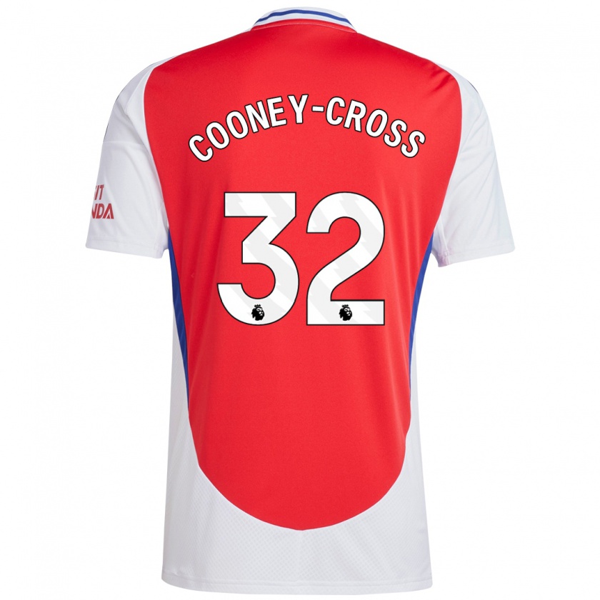 Kandiny Bambino Maglia Kyra Cooney-Cross #32 Rosso Bianco Kit Gara Home 2024/25 Maglietta