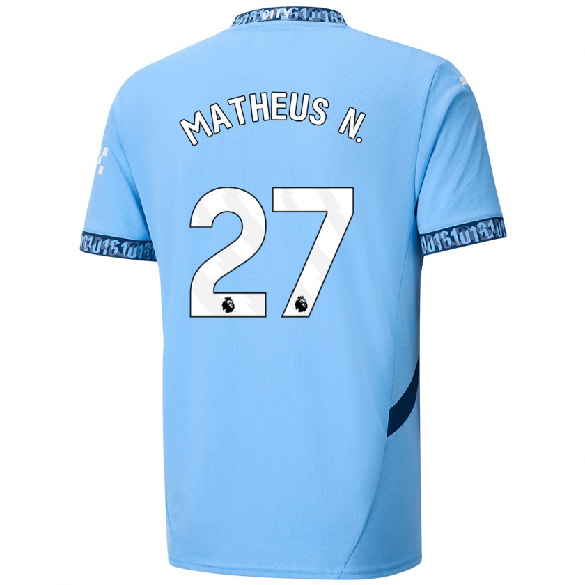 Kandiny Kinder Matheus Nunes #27 Marineblau Heimtrikot Trikot 2024/25 T-Shirt Österreich