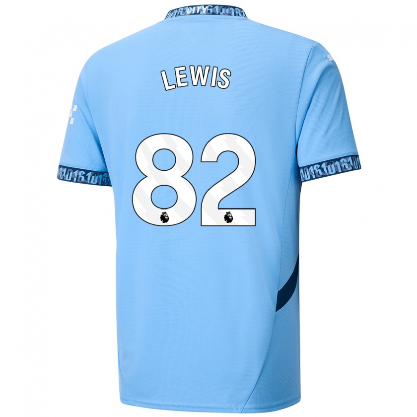 Kandiny Kinderen Rico Lewis #82 Marineblauw Thuisshirt Thuistenue 2024/25 T-Shirt