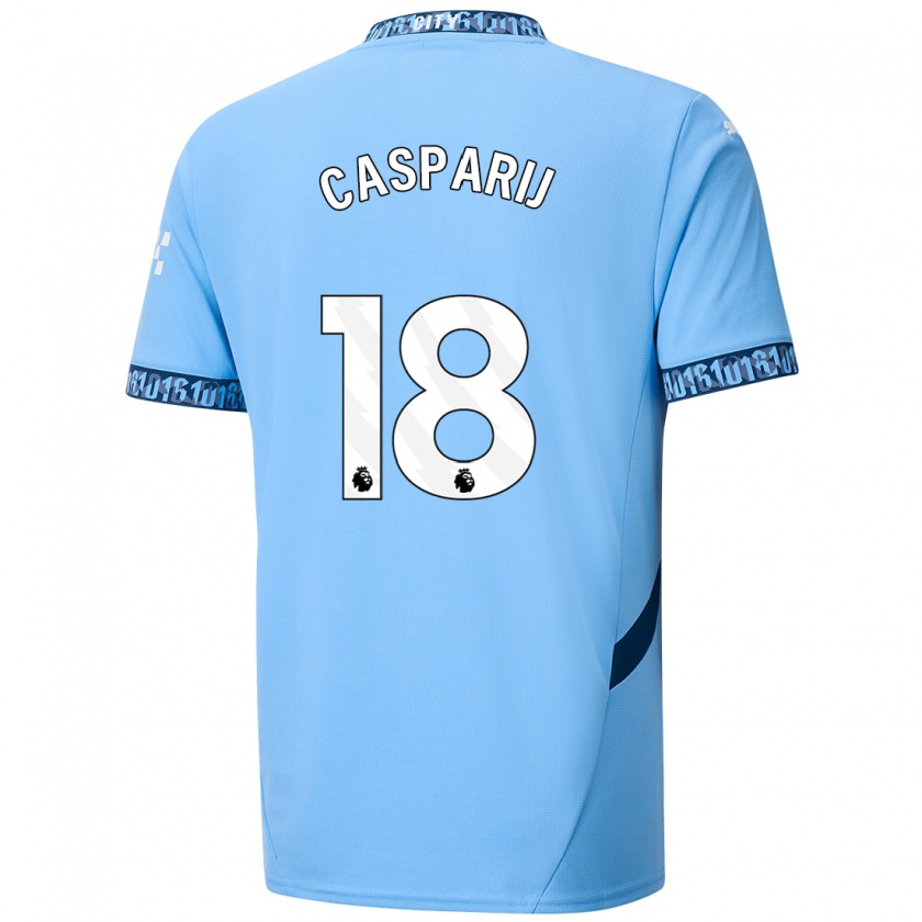 Kandiny Kinder Kerstin Casparij #18 Marineblau Heimtrikot Trikot 2024/25 T-Shirt Österreich