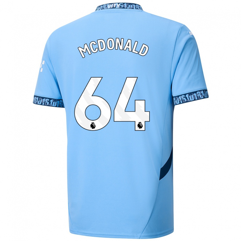 Kandiny Niño Camiseta Rowan Mcdonald #64 Azul Marino 1ª Equipación 2024/25 La Camisa