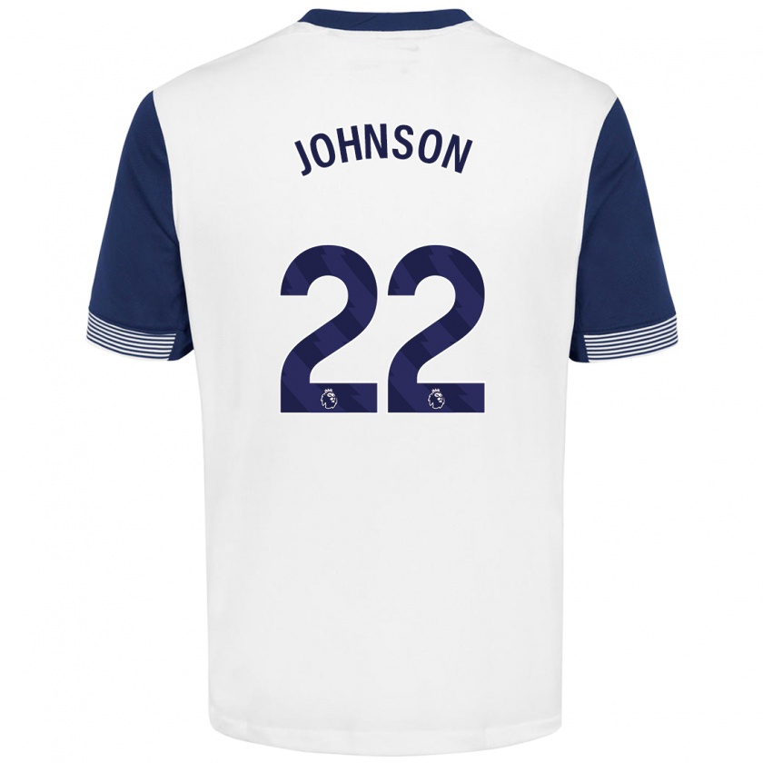 Kandiny Kinderen Brennan Johnson #22 Wit Blauw Thuisshirt Thuistenue 2024/25 T-Shirt