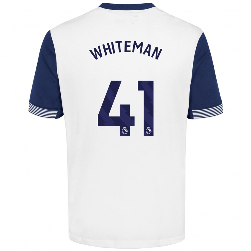 Kandiny Kinderen Alfie Whiteman #41 Wit Blauw Thuisshirt Thuistenue 2024/25 T-Shirt