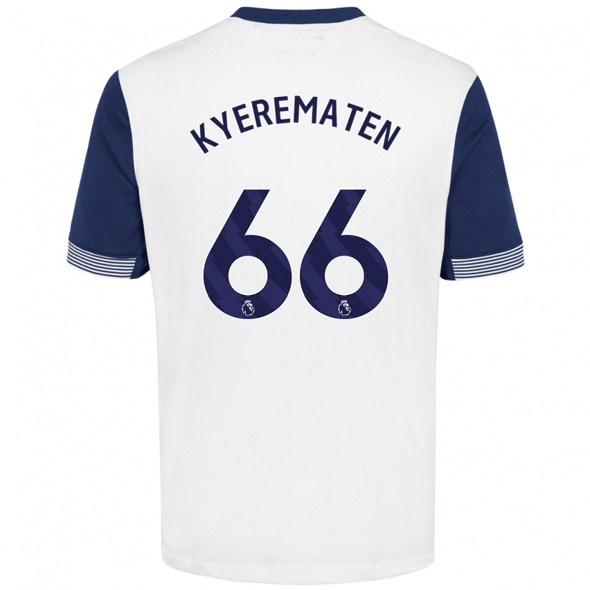 Kandiny Kinderen Rio Kyerematen #66 Wit Blauw Thuisshirt Thuistenue 2024/25 T-Shirt