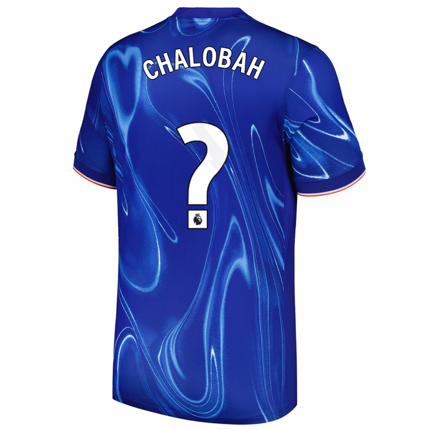 Kandiny Kinderen Trevoh Chalobah #0 Blauw Wit Thuisshirt Thuistenue 2024/25 T-Shirt