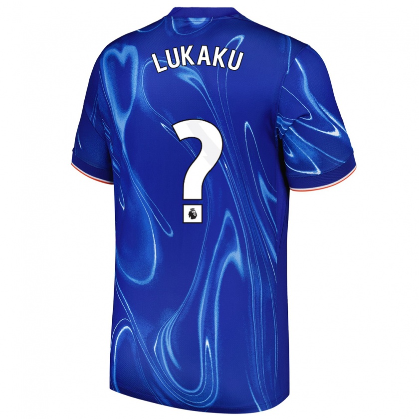 Kandiny Kinderen Romelu Lukaku #0 Blauw Wit Thuisshirt Thuistenue 2024/25 T-Shirt