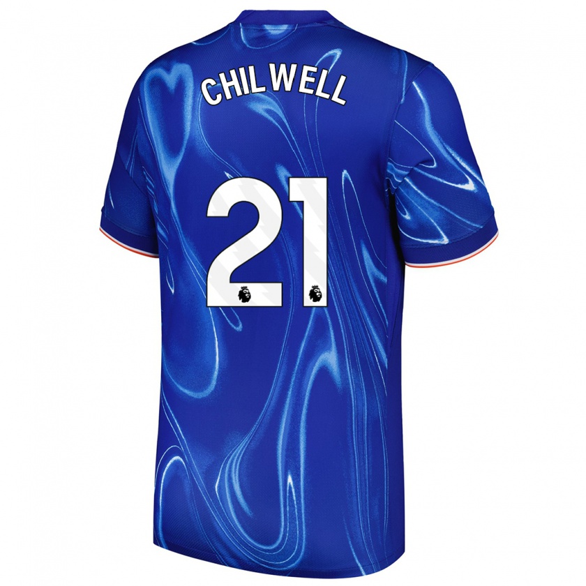 Kandiny Kinderen Ben Chilwell #21 Blauw Wit Thuisshirt Thuistenue 2024/25 T-Shirt