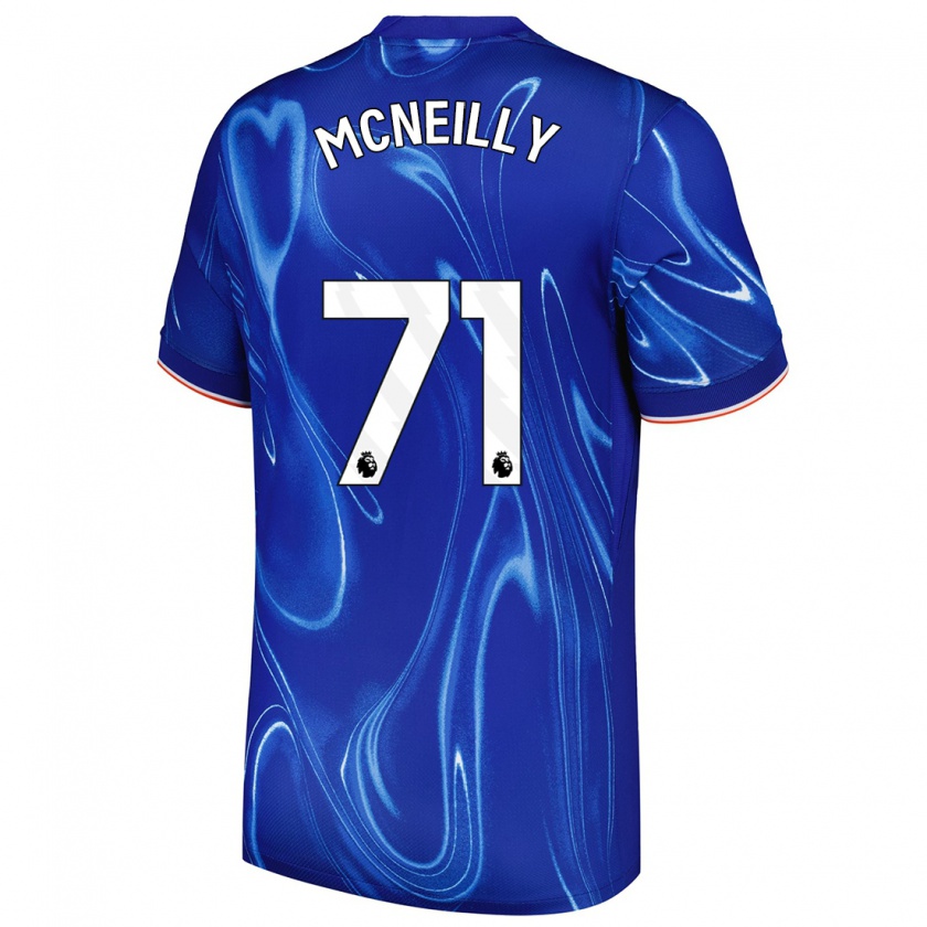 Kandiny Kinderen Donnell Mcneilly #71 Blauw Wit Thuisshirt Thuistenue 2024/25 T-Shirt