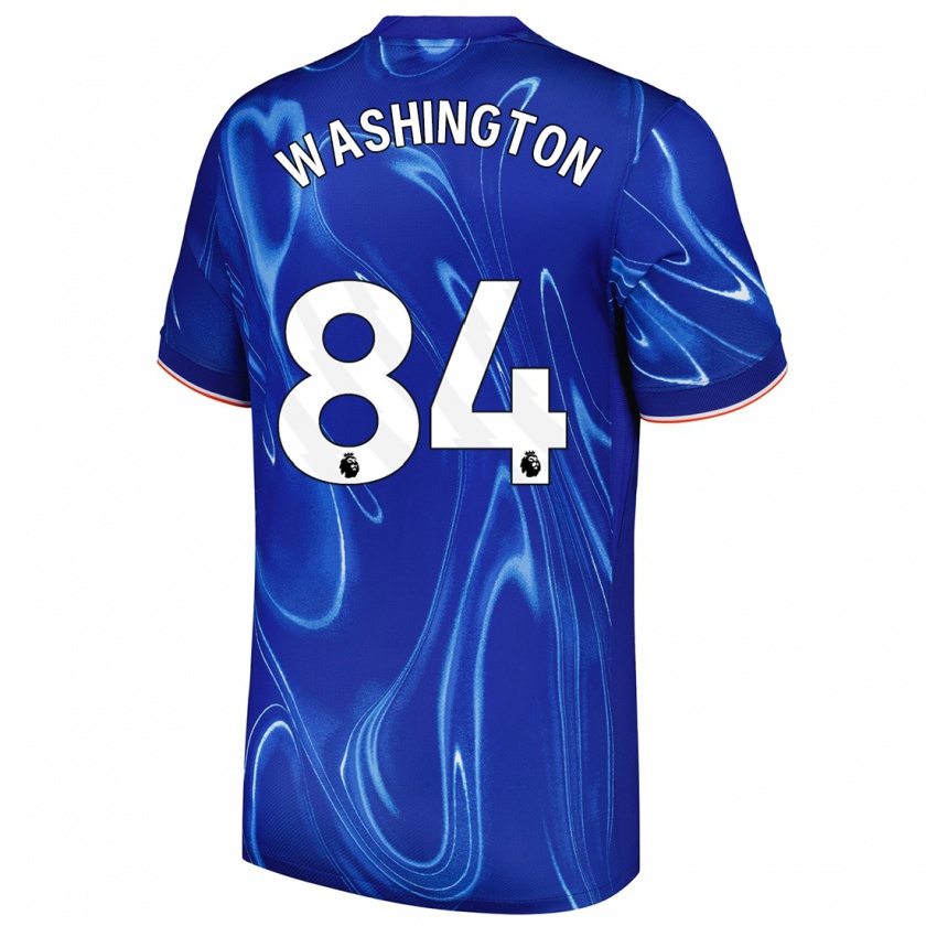 Kandiny Kinderen Marcell Washington #84 Blauw Wit Thuisshirt Thuistenue 2024/25 T-Shirt