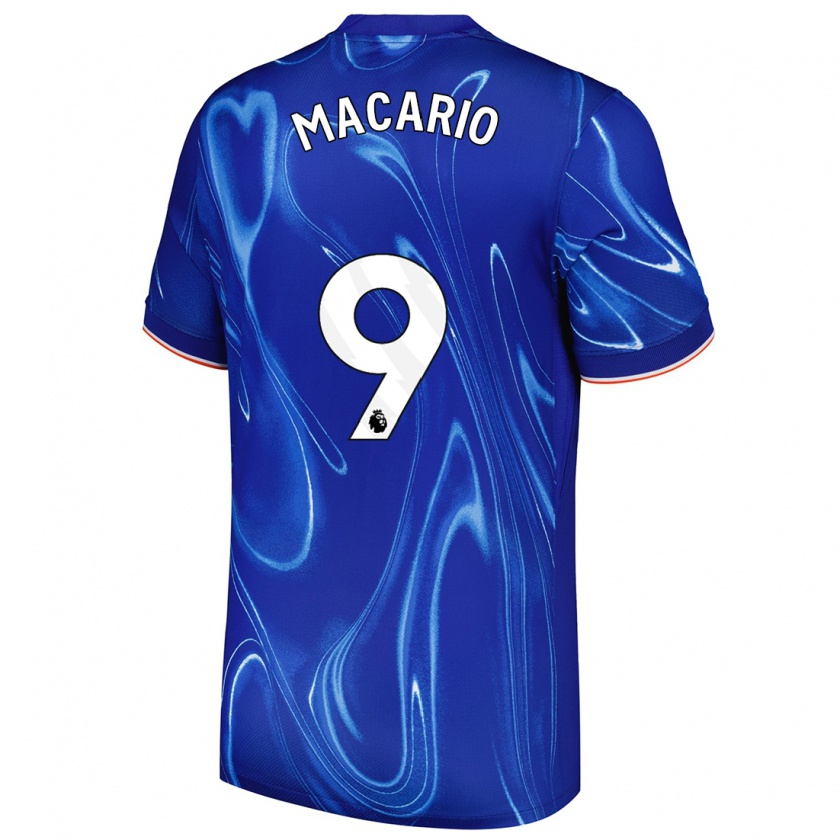 Kandiny Bambino Maglia Catarina Macario #9 Blu Bianco Kit Gara Home 2024/25 Maglietta