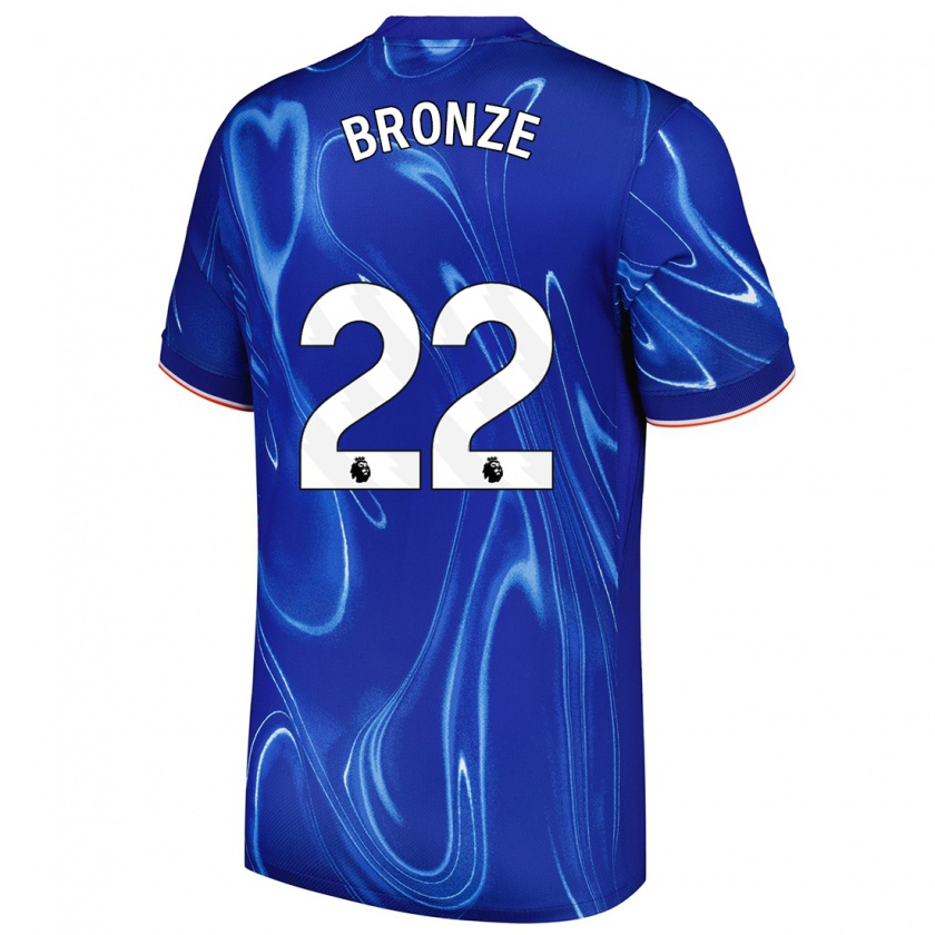 Kandiny Kinderen Lucy Bronze #22 Blauw Wit Thuisshirt Thuistenue 2024/25 T-Shirt