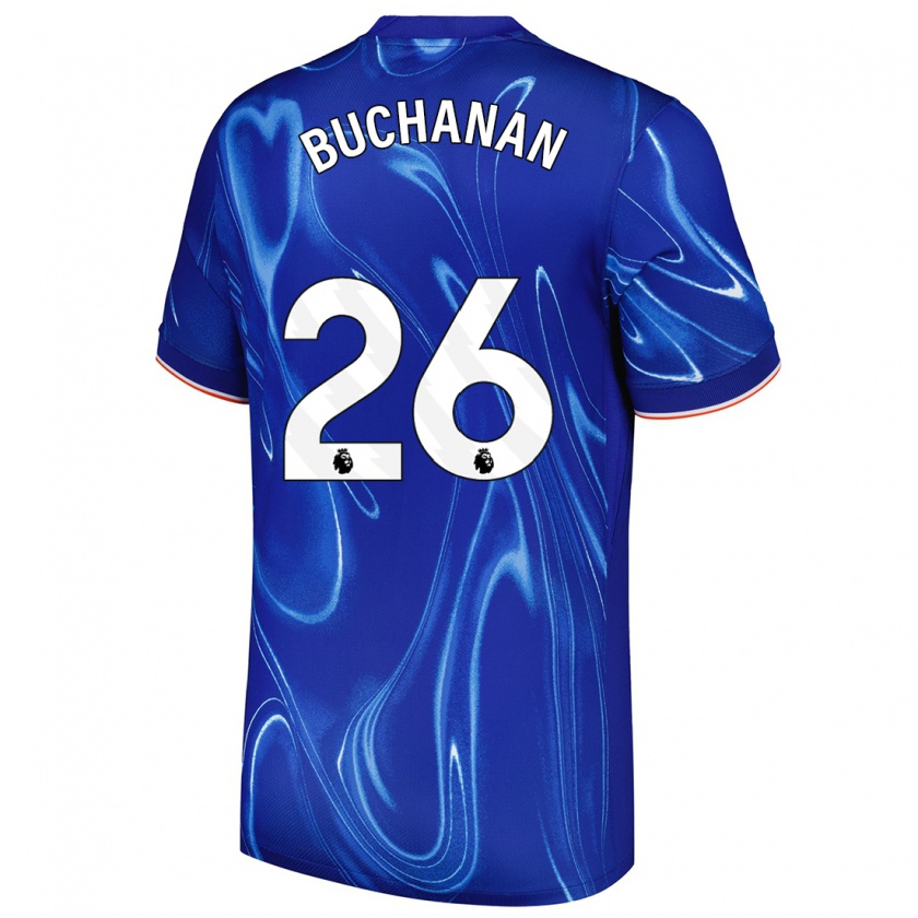 Kandiny Kinderen Kadeisha Buchanan #26 Blauw Wit Thuisshirt Thuistenue 2024/25 T-Shirt