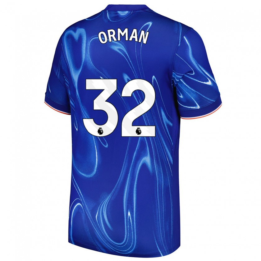 Kandiny Bambino Maglia Emily Orman #32 Blu Bianco Kit Gara Home 2024/25 Maglietta