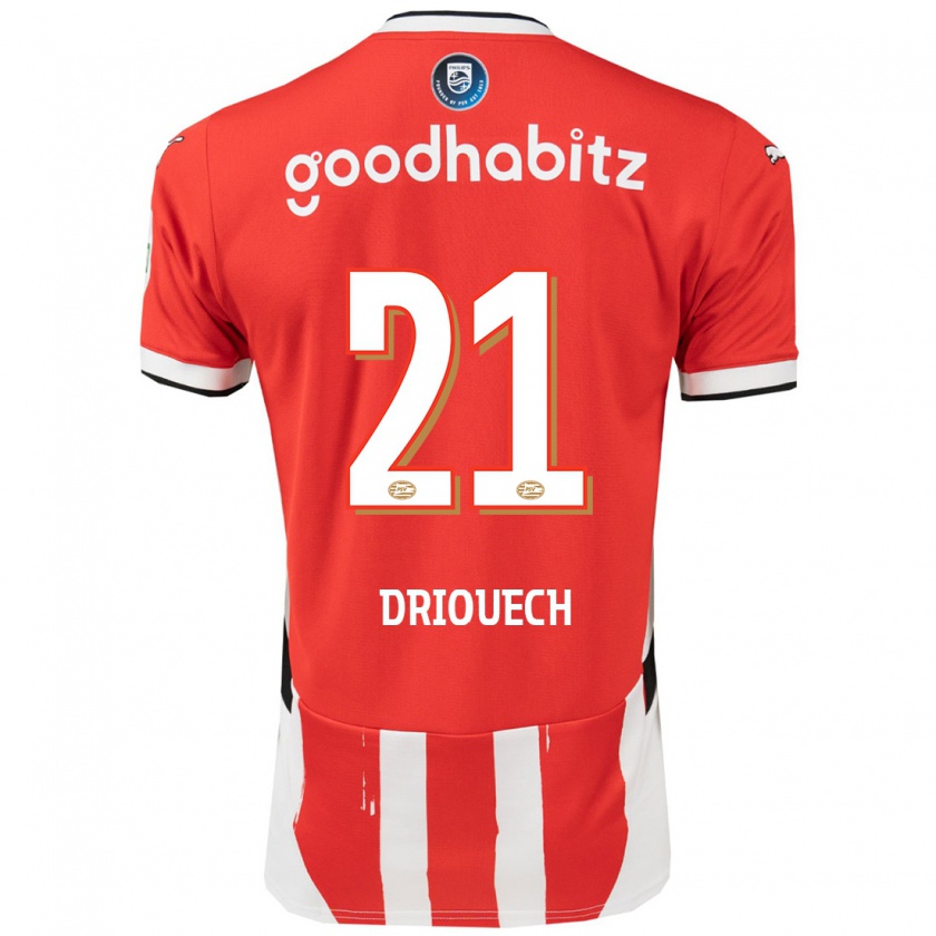 Kandiny Kinder Couhaib Driouech #21 Rot Weiß Heimtrikot Trikot 2024/25 T-Shirt Österreich