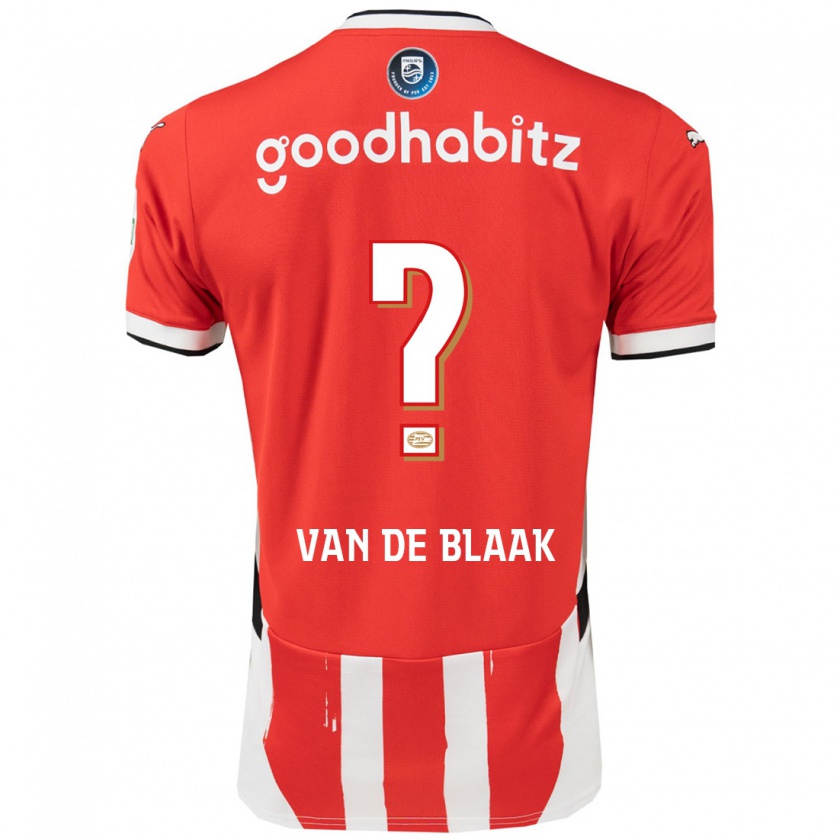 Kandiny Kinderen Emmanuel Van De Blaak #0 Rood Wit Thuisshirt Thuistenue 2024/25 T-Shirt